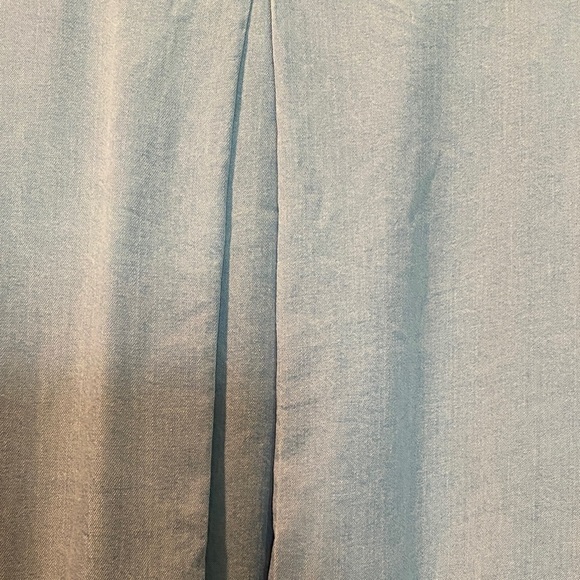 Everly Sky Blue Women's Lyocell Blouse - Picture 5 of 6